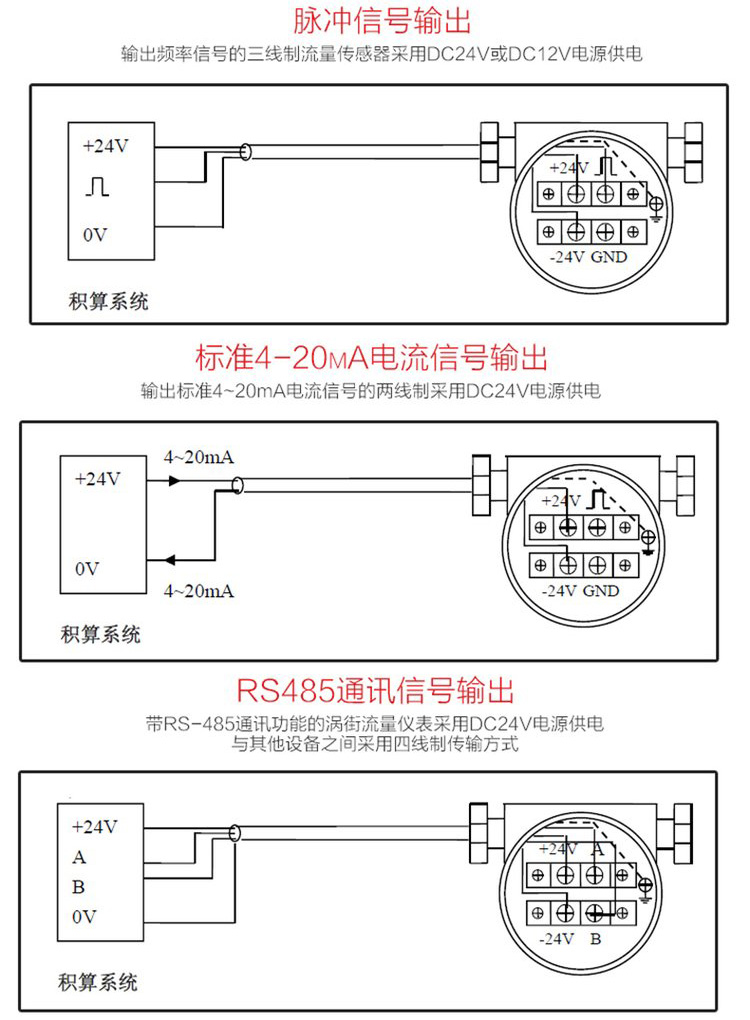 氧气流量计接线图