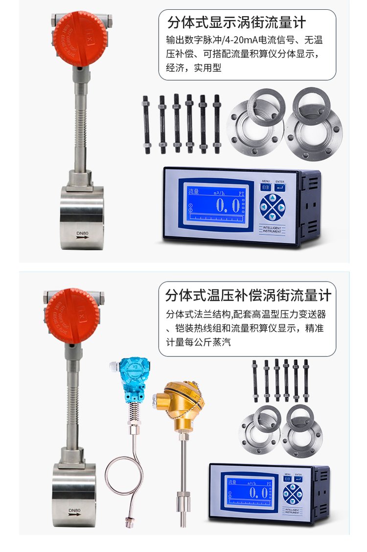 氧气流量计分体式选型图